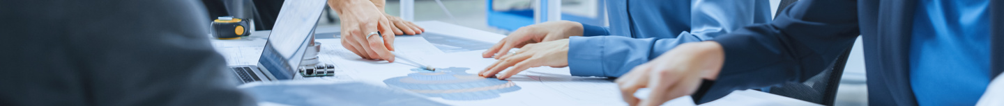 Engineer Team planning a project in a lab.